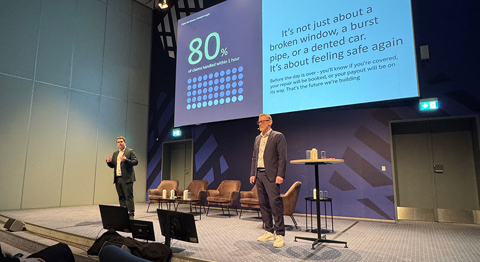 Scalepoint og Gjensidige der præsentere ambitioner om 80 procent i skadebehandling