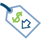Lower total costs icon