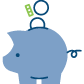 save-costs-core Save costs piggy bank icon